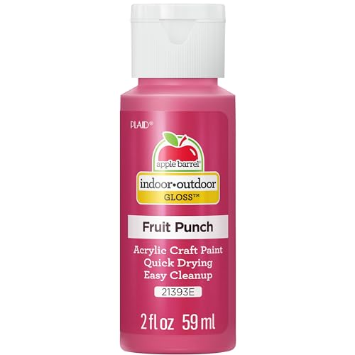 Apple Barrel Gloss Finish Acrylic Paint, 2 oz., Fruit Punch - color: Fruit Punch, size: 2 Fl Oz (Pack of 1)