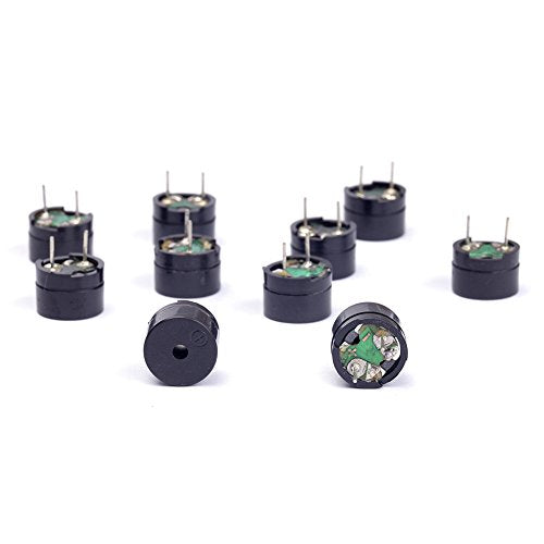 10Pcs 5V 2 Terminals Passive Electronic Alarm Buzzer Electromagnetic Beeper AC Impedance for Arduino (Pack of 10) CYT1008