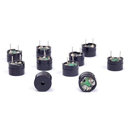 10Pcs 5V 2 Terminals Passive Electronic Alarm Buzzer Electromagnetic Beeper AC Impedance for Arduino (Pack of 10) CYT1008
