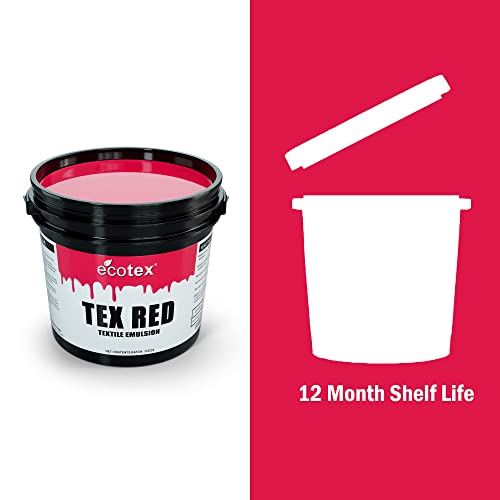 Ecotex® Tex-Red Pre-Sensitized Screen Printing Emulsion, Photo Emulsion,Qt - size: Quart - 32 oz.
