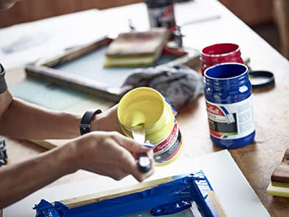 Special Fabric Screen Printing Ink 8 oz, Colour: Red - color: Red, size: 8 fl oz