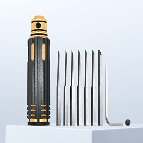 Prime Model Scriber Model kit Resin Carved Scribe Tool line Hobby Cutting Tool Chisel 7 Blades for RC Car/Drone Repair (Classic Edition)