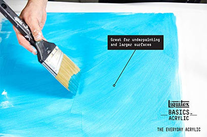 Liquitex BASICS Acrylic Paint, 13.5-oz Bottle, Titanium White - color: Titanium White, size: 13.5 Fl Oz (Pack of 1)