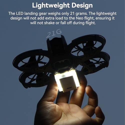 Neo Night Light Landing Gear - Battery Protector for DJI Neo Accessories LED Light Landing Legs Battery Protectors 2 in 1 Kit