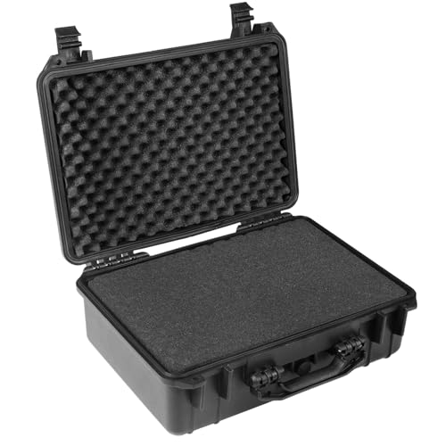Jack Boss 18x 13.8x 8 Inch Hard Case, Portable Weather Waterproof Protective Camera Case with Customizable Foam, Fit Use of Drones, Camera, Equipments, Black4 - color: BLACK