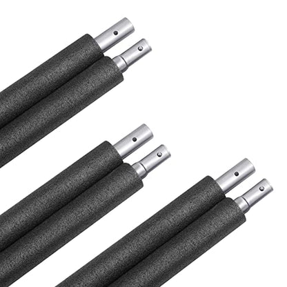 Universal Trampoline Replacement Enclosure Poles with Clamp and Hardware Fits 6 Straight Poles Trampoline