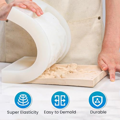 LET'S RESIN Silicone Mold Making Kit 72oz, 20A Non-Toxic Silicone Rubber - size: 72oz