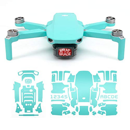Wrapgrade Skin Compatible with DJI Mavic Mini (Mint Blue) - color: MINT BLUE