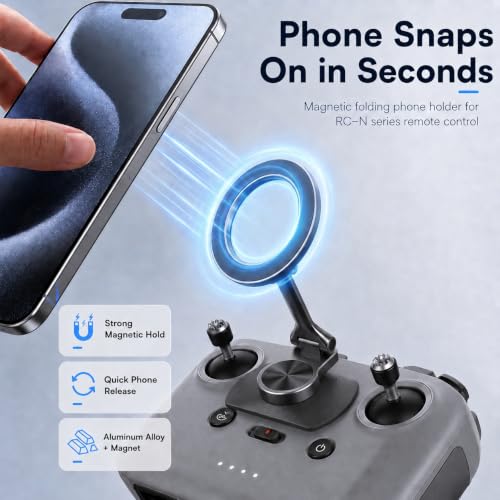 Adjustable Magnetic Phone Stand for DJI RC-N1/N2/N3 Controller(Square Base) - size: Rectangle