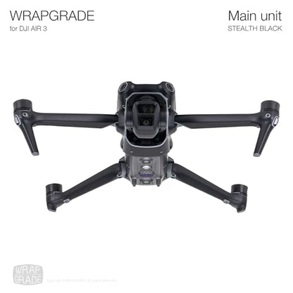 WRAPGRADE Skin Stickers Compatible with DJI Air 3 | Full Wrap (Stealth Black) - color: Stealth Black