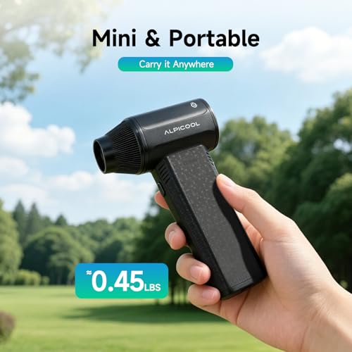 Alpicool Cordless Compressed Air Duster 150000 RPM Electric Air Duster, 3-Gear Adjustable Rechargeable Keyboard Cleaner, Portable Mini Blower for PC, Laptop, Car Interior, Office and Home Cleaning