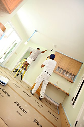 Film-Gard 10' x 100' 4mil Construction Plastic Sheeting and 35" x 100' Trimaco X-Board Paint & Remodel Surface Protector