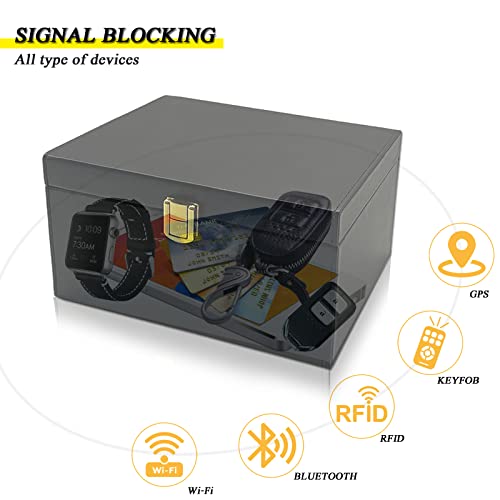 Faraday Box Key Fob Protector, Keyless Entry Car Key Safe Protector, Faraday Signal Blocking Shielding Box for Car Key (L) - size: 10+ Keys