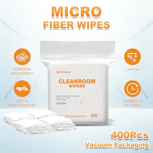 Microfiber Cloths 4"x4"(400 Pcs,180GSM) - size: 4"×4"（Pack of 400）