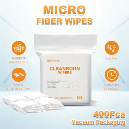 Microfiber Cloths 4"x4"(400 Pcs,180GSM) - size: 4"×4"（Pack of 400）