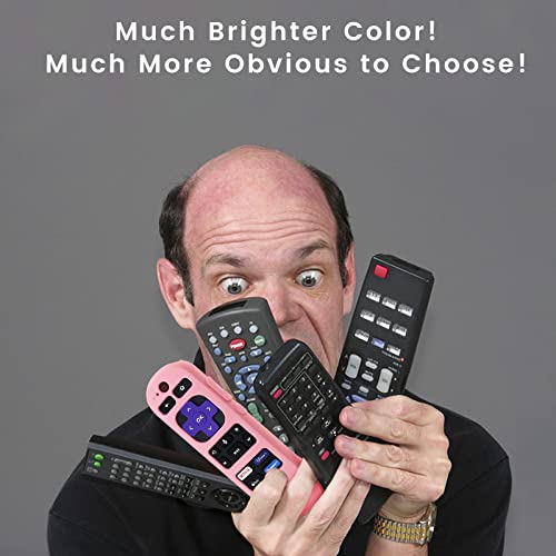Pink Remote Cover for Roku Voice Remote (Official) RCA1R, RC-GZ1 Controller - color: Pink