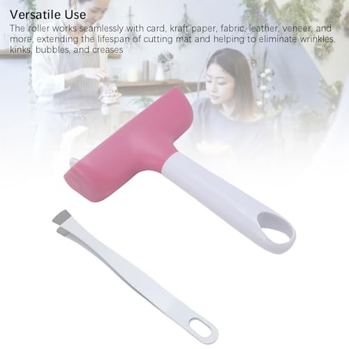 Pssopp Brayer Roller Printmaking Brayers Rubber Roller Brayer Rollers Hard Rubber,Rubber Roller Brayer for Printmaking Ink Wallpapers Stamping Gluing (Pink) - color: Pink