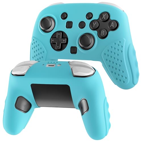 Soft Switch 2 Pro Controller Case, Anti-Slip Silicone Cover Skin Compatible with Nintendo Switch 2 Pro Controller 2025, Ergonomic Comfort Grip Design Shell Protector - Blue - color: Blue