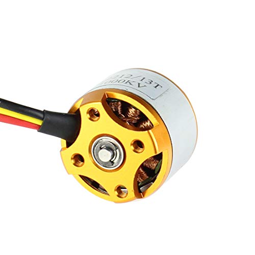 QWinOut A2212 1000KV Brushless Outrunner Motor 13T with 3.5mm Male Banana Bullet for RC DIY Aircraft Multi-Copter Quadcopter Drone (4 Pcs)