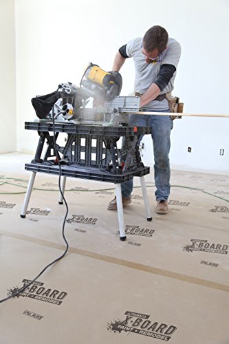 Film-Gard 10' x 100' 4mil Construction Plastic Sheeting and 35" x 100' Trimaco X-Board Paint & Remodel Surface Protector