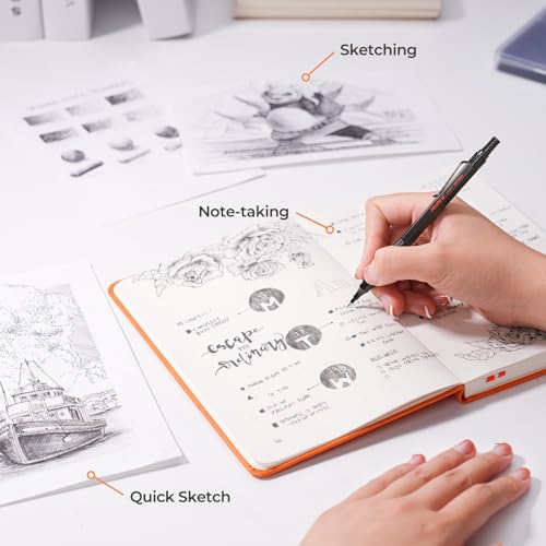 Nicpro 35PCS Metal Mechanical Pencil Set, Art Supplies with Case - color: Black