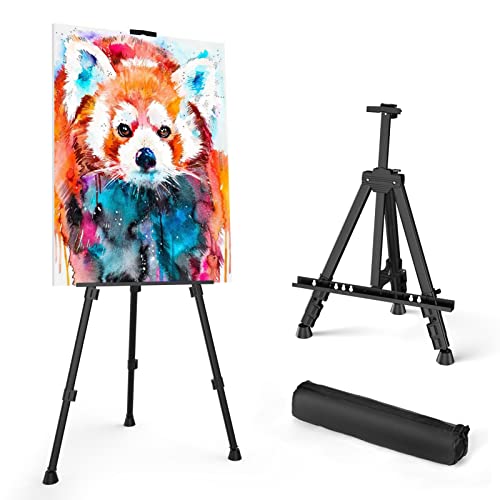 Art Painting Display Easel Stand - Portable Adjustable Floor Artist Easel - style: Black - 1pack