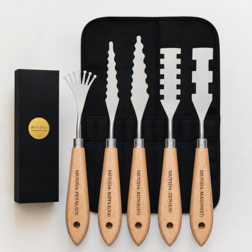 Palette Knife Set with Canvas Roll Bag & Gift Box, Painting Knives