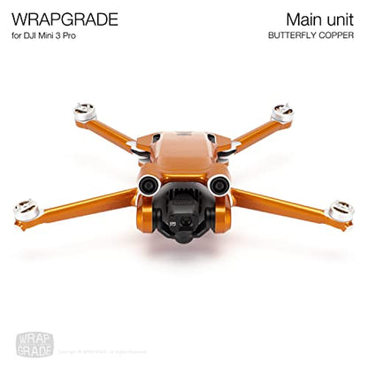 WRAPGRADE Skin Stickers Compatible with DJI Mini 3 Pro | Main Unit (Butterfly Copper) - color: Butterfly Copper