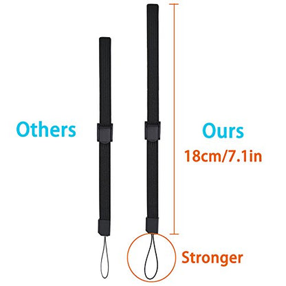 Pluxen Adjustable Wrist Strap Lanyard Compatible with Wii Remote Controller Phone Camera - color: 2 Black
