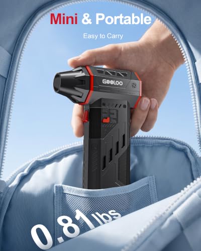 GOOLOO F5 Compressed Air Duster, 2 Swappable and Removable Batteries - size: Dual Batteries-F5