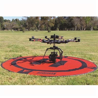 Hoodman 8 Foot Weighted UAV Drone Landing Pad fits Matrice 350, Freefly Alta, Sony Airpeak S1, Durable, No Stakes Required, collapses to 1/3 of deployed size - size: 8 Foot Pad