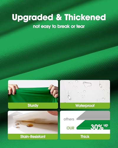 Pureegg Plastic Table Cloth Disposable 6 Pack, 54 x 108 Inch, Green - color: Green, size: 54" X 108" Rectangle