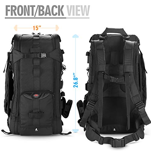 41L Professional DSLR Camera Backpack with Laptop Compartment & Rain Cover - size: 41L