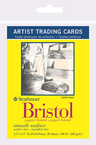 Strathmore 300 Series Bristol Artist Trading Cards, Smooth Surface, 20 Sheets - size: 20 Count (Pack of 1), style: Bristol Smooth