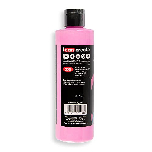 Mont Marte SuperCell Pouring Paint 240ml - Hot Pink - color: Hot Pink