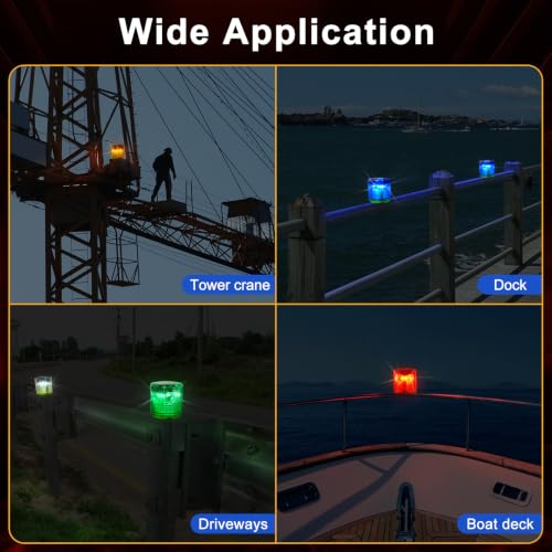 Aolyty Solar Strobe Warning Light, Magnetic Base, 360° Visible, Blue - color: Blue