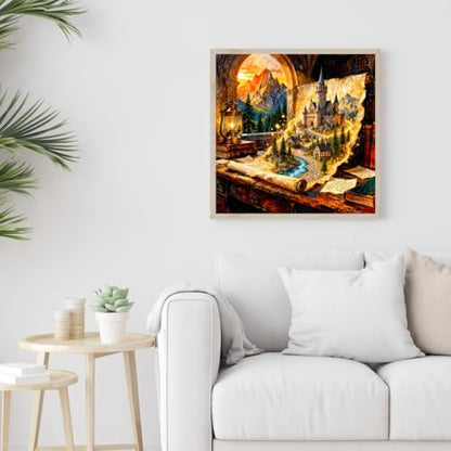Magic Castle Diamond Art Kits for Adult Diamond Painting Kit for Beginner - color: DP04876