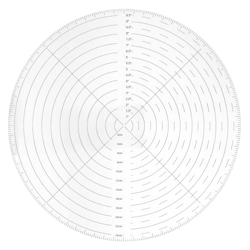 QWORK 10" Round Center Finder Compass with Clear Acrylic for Precise Circle Marking on Irregular Surfaces, Crafting, Woodworking, and Carpentry Tool