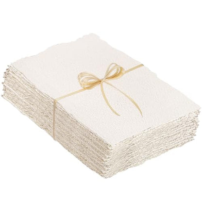 100 Sheets Watercolor Paper 8.5 x 11 in, 300 GSM, Deckled Edge - size: 8.5 x 11 in