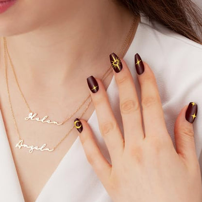 Whaline 6 Pcs Sun Moon Star Nail Plates Stamping Set - style: Sun Moon Star
