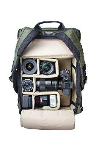 VANGUARD VEO SELECT45M GR Backpack/Shoulder Bag for DSLR Camera, Video Gear or Drone, Green - style: Veoselect45mgr Backpack, Green