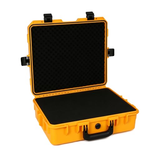 IP67 Waterproof Protective Hard Case with Custom Foam Insert, 22", Yellow