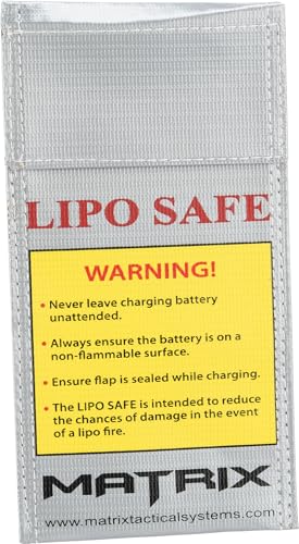 Evike Airsoft - Matrix LIPO Safe Lipoly Battery Charging Container Bag - color: 100mm x 200 mm