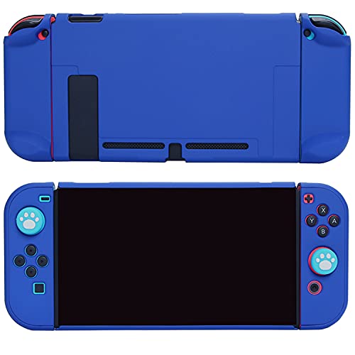 Dockable Case for Nintendo Switch - COMCOOL 3 in 1 Protective Cover Case for Nintendo Switch and Joy-Con Controller with Screen Protector and Thumb grips - Dark Blue - color: Dark Blue