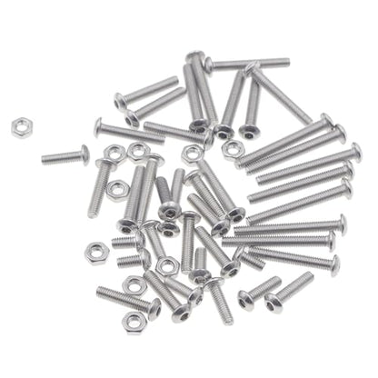 240PCS M3 304 Stainless Steel Button‑Head Socket Cap Screw & Nut Kit - size: M3