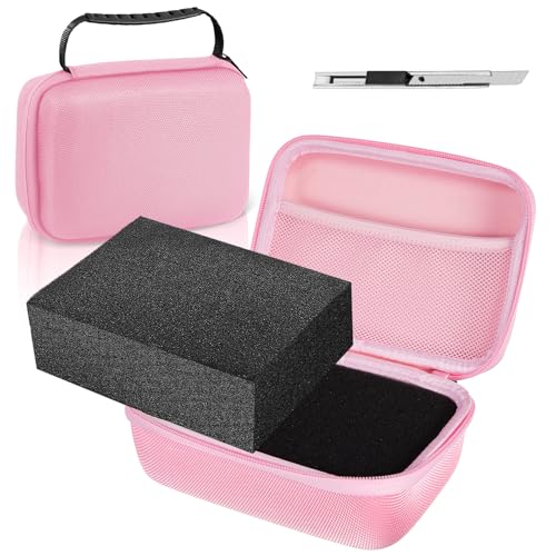 Relaxweex Hard Case with Foam, 7.8 X 6.3 X 3.5 Inch, Pink - color: Pink, size: 7.8 x 6.3 x 3.5 Inch