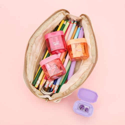 Mr. Pen- Manual Pencil Sharpener, 4 Pack, Colorful, Dual Holes - color: Candy Bloom, size: 4 Pack