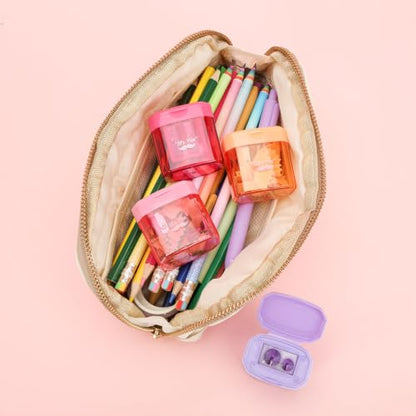 Mr. Pen- Manual Pencil Sharpener, 4 Pack, Colorful, Dual Holes - color: Candy Bloom, size: 4 Pack