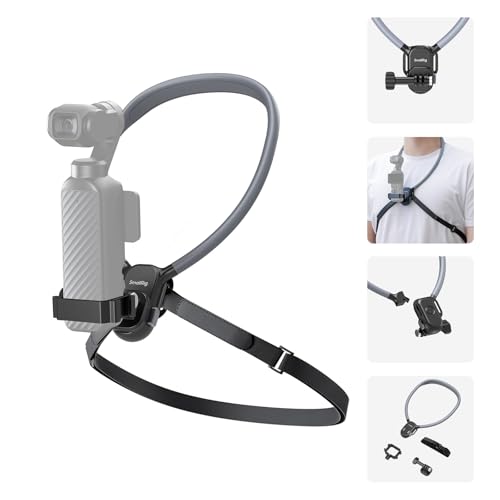 SMALLRIG Action Camera Magnetic Neck Mount with Strap for Hands-Free Vlog - style: for Pocket 4P/4/3&Action Camera