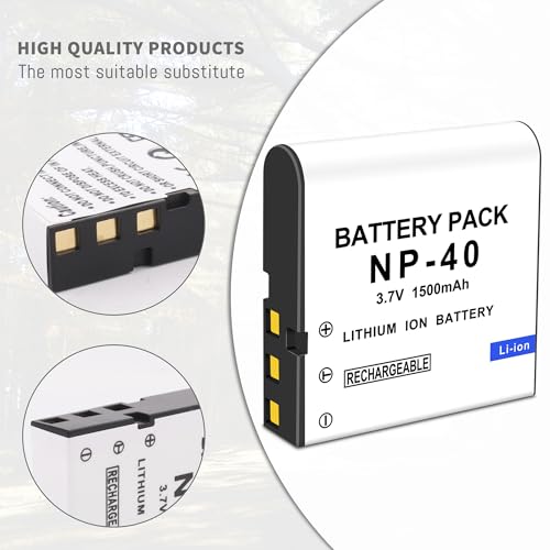 3Pack NP-40 Battery USB Dual-Channel Charger for Casio NP-40 Exilim EX-Z400